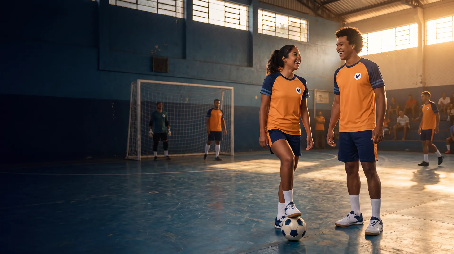 Pessoas vestindo Uniforme de Futsal Masculino Vestano